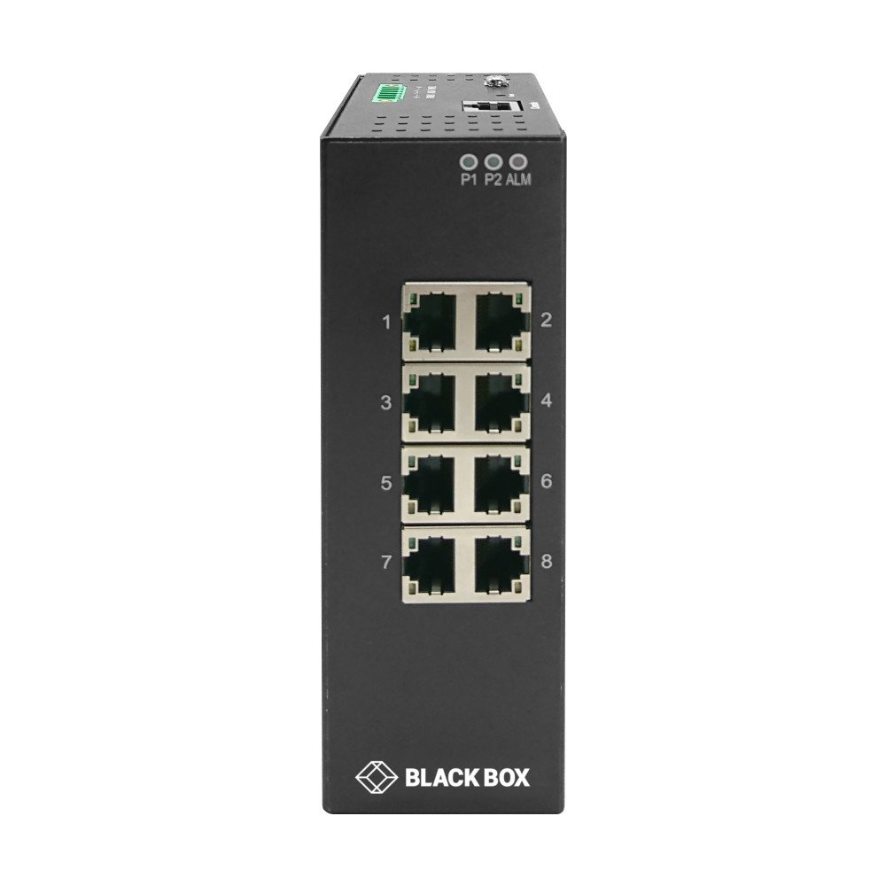 Black Box LIG1080A Industrial Gigabit Ethernet Managed L2+ Switch - Extreme Temp - TAA