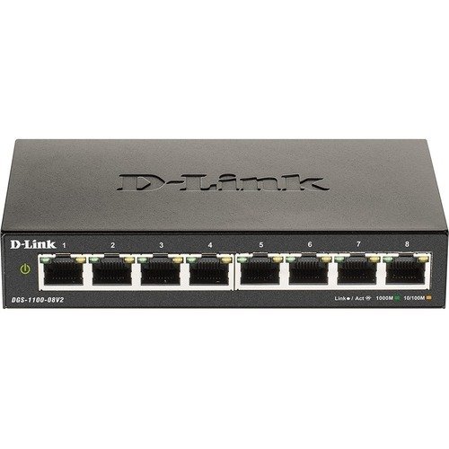 D-Link DGS-1100-08V2 network switch Managed L2 Gigabit Ethernet (10/100/1000) Black