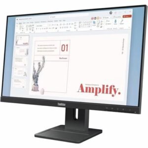 Lenovo ThinkVision E24-40 24"" Class Full HD LED Monitor - 16:9 - Raven Black | 64BAMAT1US