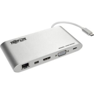 Tripp Lite U442-DOCK1 laptop dock/port replicator Wired USB 3.2 Gen 1 (3.1 Gen 1) Type-C Silver