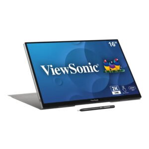 Viewsonic TD1656-2K 16" WQXGA 1600p IPS Touchscreen Portable Monitor with 2 Way Powered 65W USB C